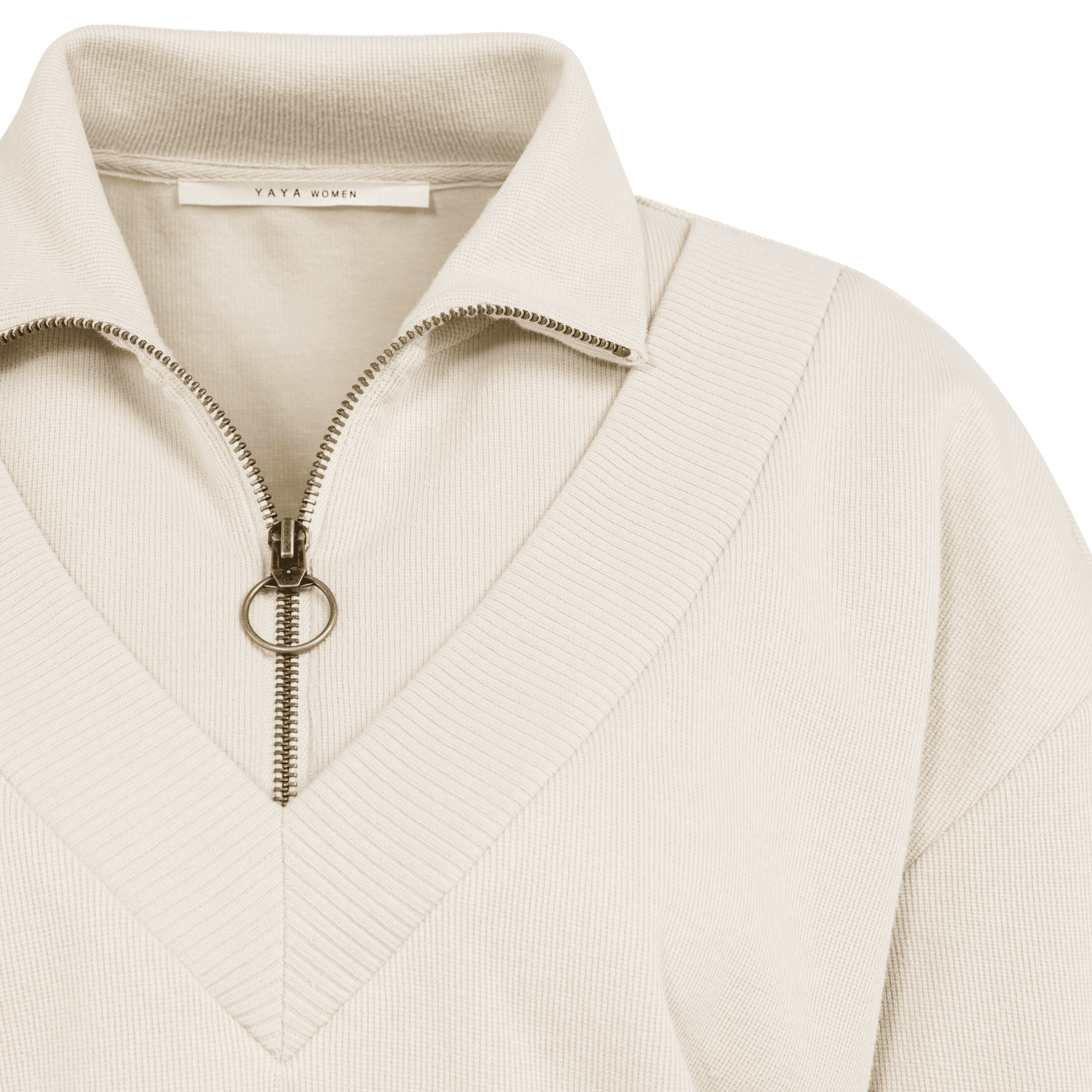 ein-st-ck-vom-gl-ck-yaya-pullover-beige-doppelkragen-gr-m image 7