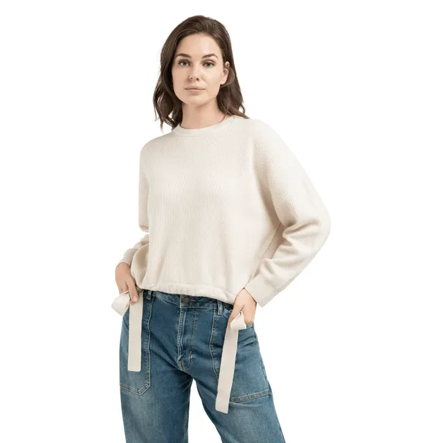 yaya-strickpullover-beige-pullover-oversize-mit-bindeband-gr-m image 1