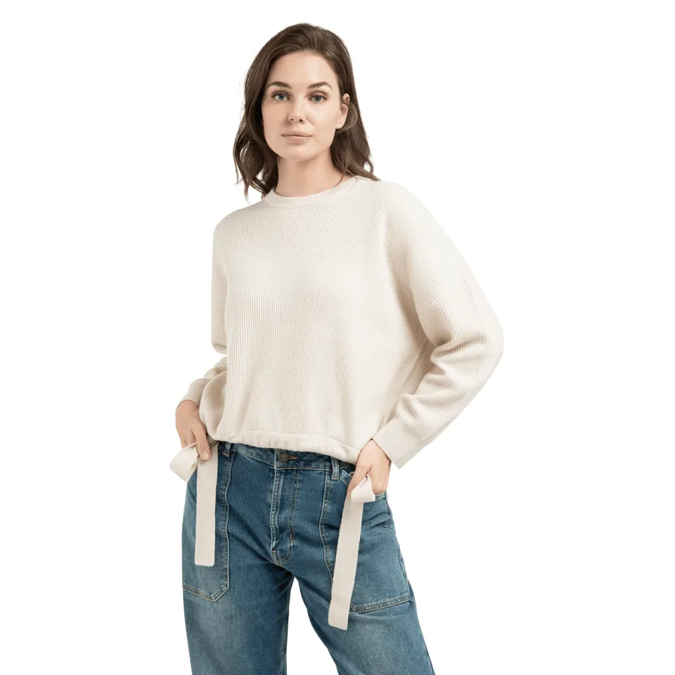 yaya-strickpullover-beige-pullover-oversize-mit-bindeband-gr-m image 1