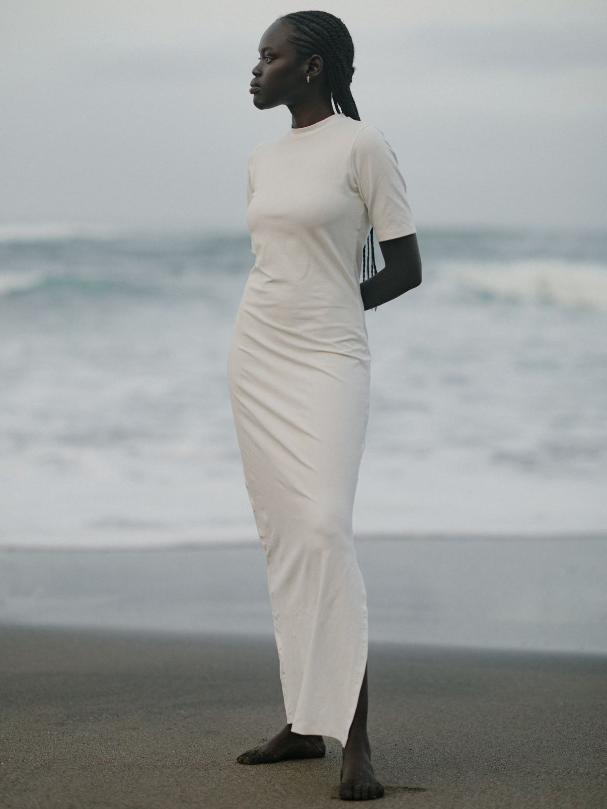 luciee-elbow-sleeve-kleid-bambus-schwarz-enganliegend-xs-l image 5