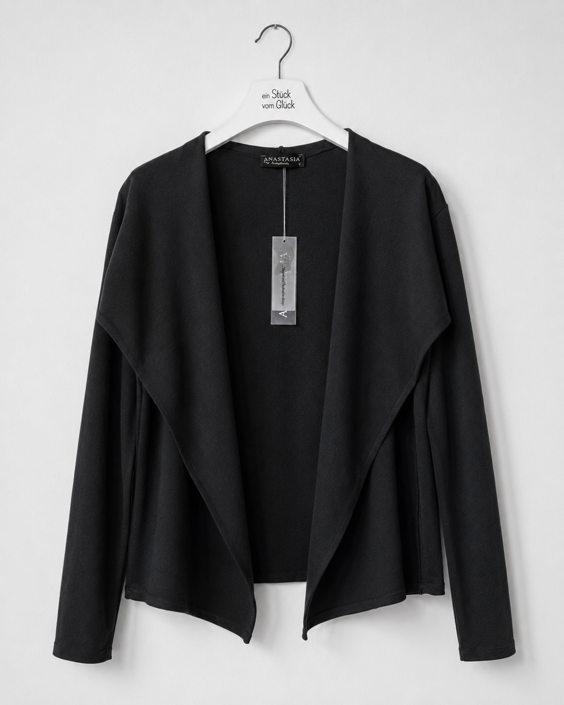 anastasia-hera-kurzjacke-schwarz-s-m-wasserfallkragen image 2