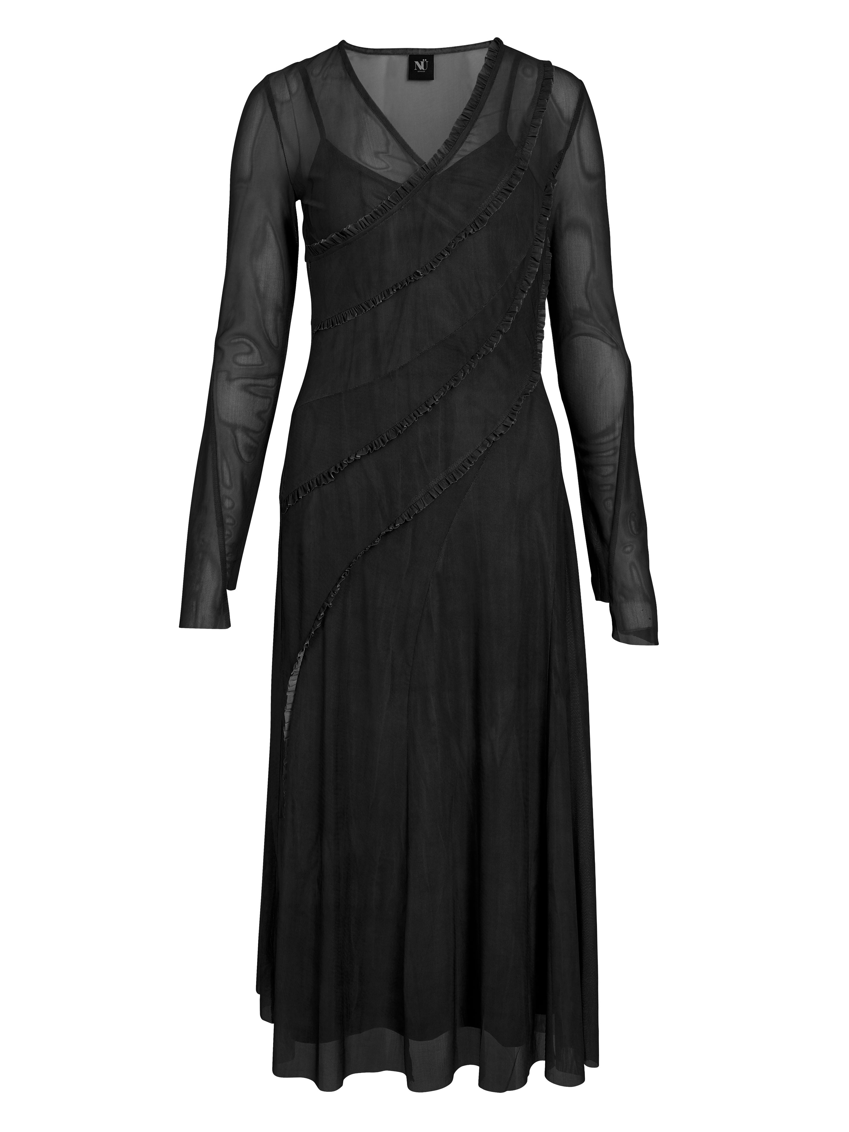 n-denmark-agna-kleid-schwarz-semitransparent-m-mit-unterkleid image 2
