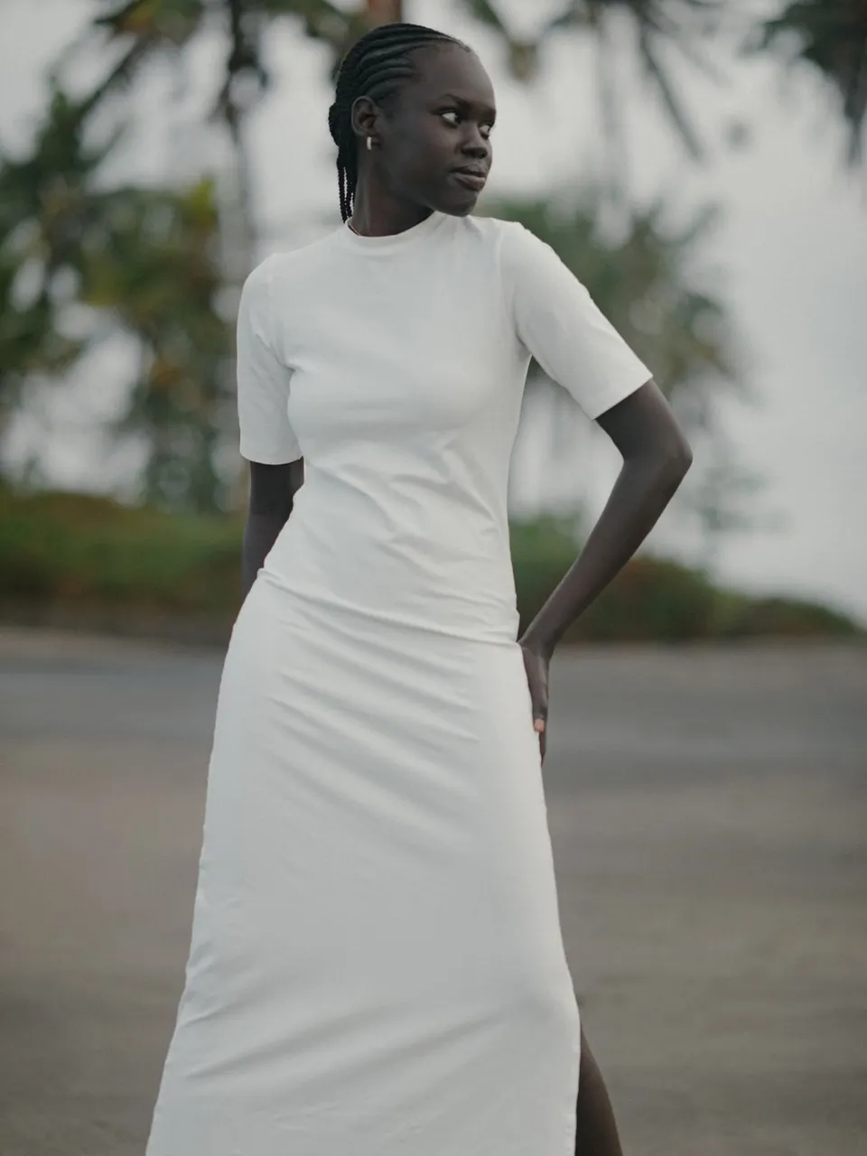 ein-st-ck-vom-gl-ck-elbow-sleeve-bambus-kleid-elfenbein-m image 1