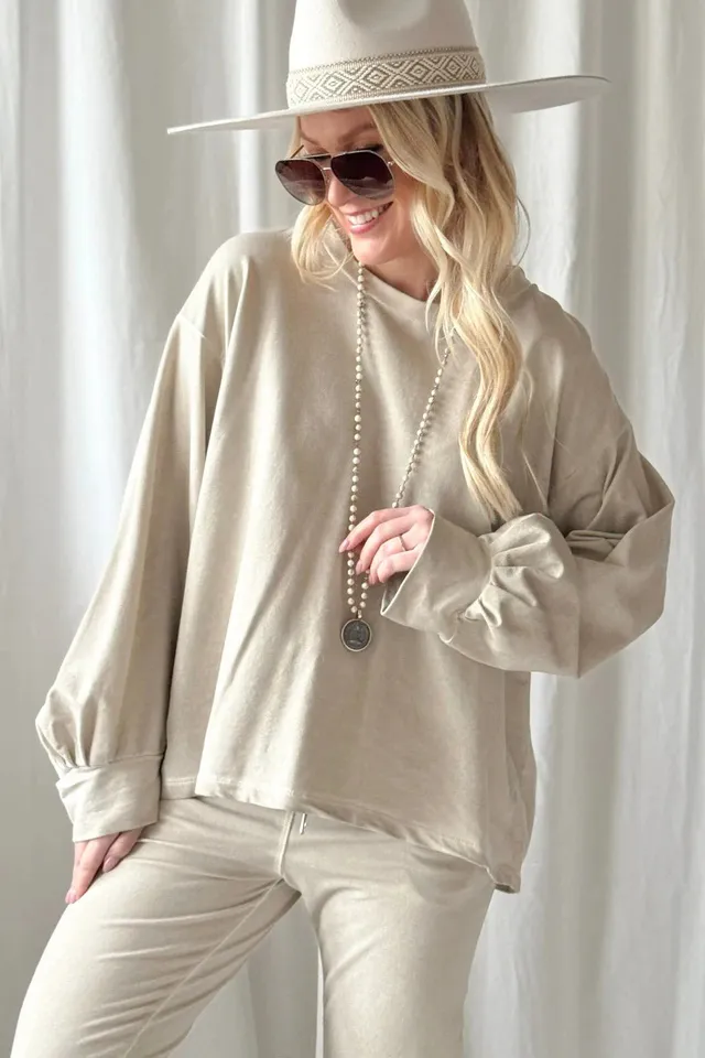 bypias-bohemiana-sweatshirt-beige-one-size-vintage-wash image 1