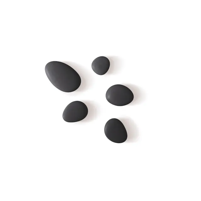 ein-st-ck-vom-gl-ck-hooks-wandhaken-steingrau-5er-porzellan image 1
