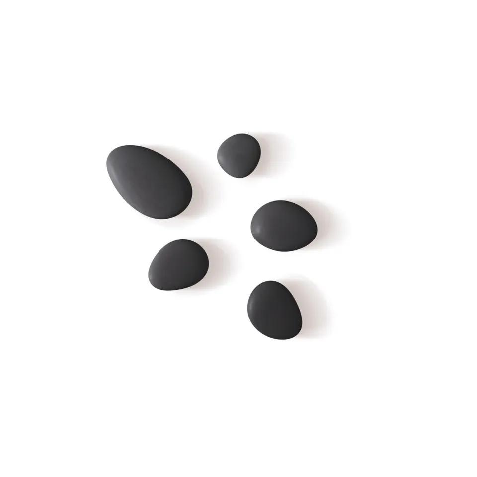 ein-st-ck-vom-gl-ck-hooks-wandhaken-steingrau-5er-porzellan image 1