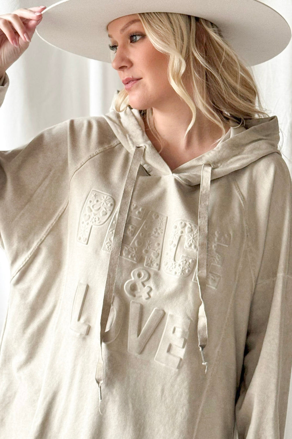 bypias-peace-love-hoodie-oversize-beige-baumwolle image 2
