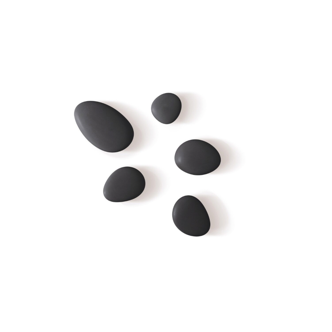 ein-st-ck-vom-gl-ck-hooks-wandhaken-steingrau-5er-porzellan image 1