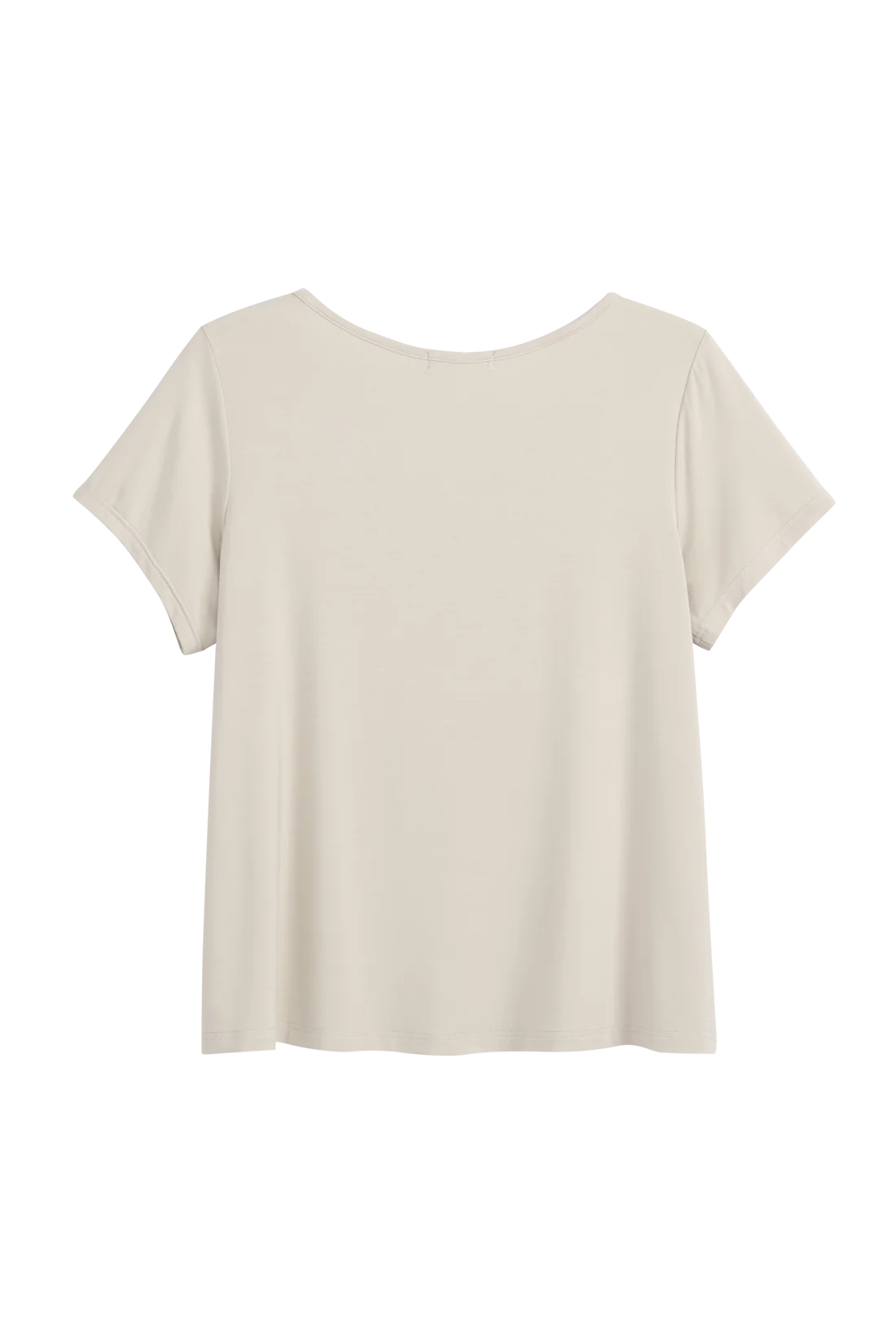 bypias-daily-bambus-t-shirt-damen-beige-v-ausschnitt image 3