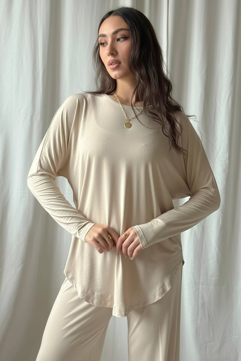 bypias-yoga-bambus-langarmshirt-damen-beige-gr-s-m image 1