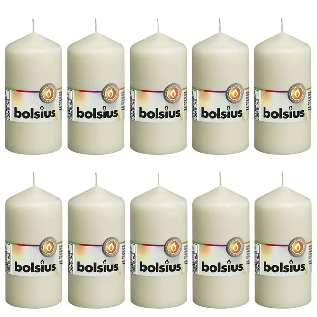 bolsius-essentials-stumpenkerze-elfenbein-12x6-cm-10-st-ck image 1