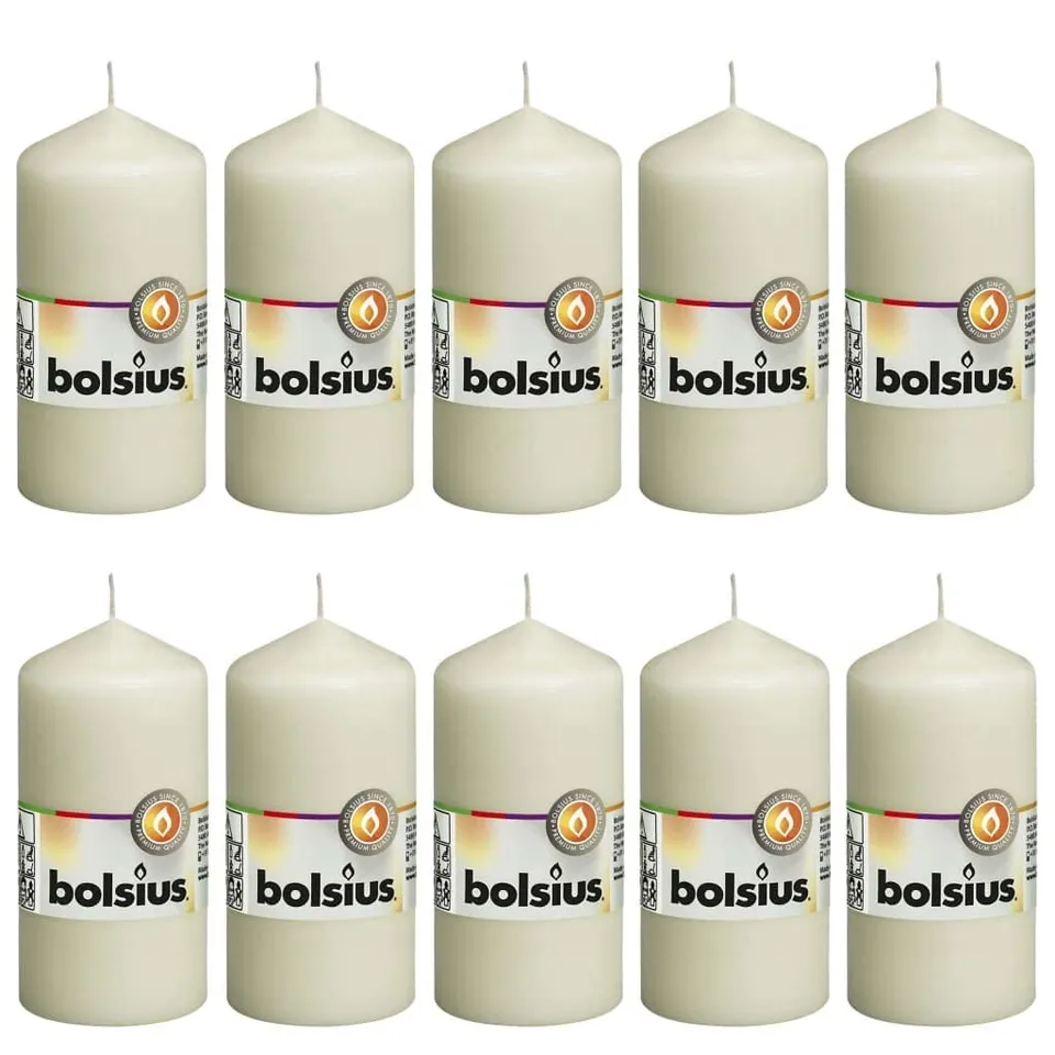 bolsius-essentials-stumpenkerze-elfenbein-12x6-cm-10-st-ck image 1