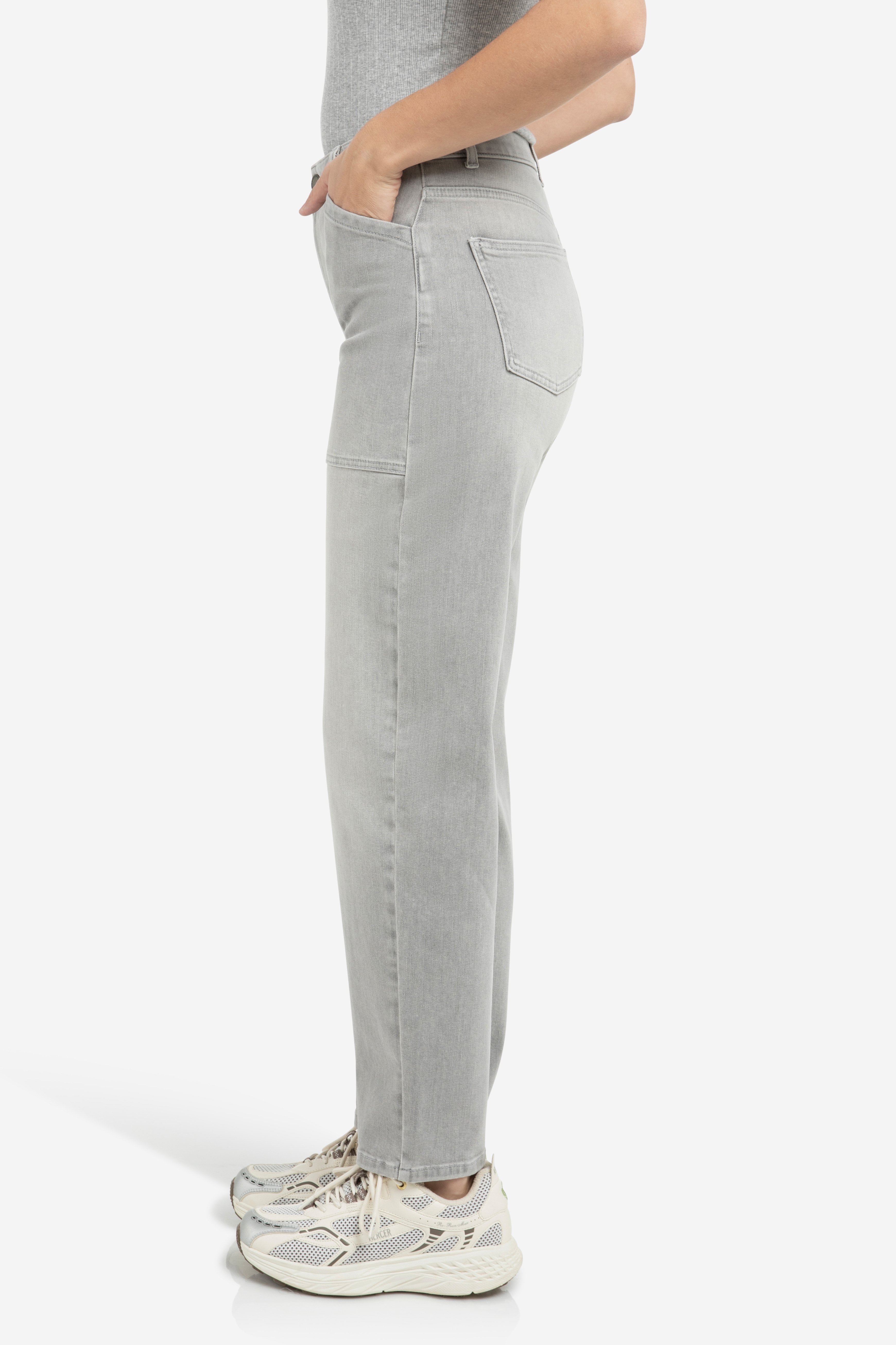 yaya-barrel-jeans-weites-bein-denim-hose-grau-high-waist image 8