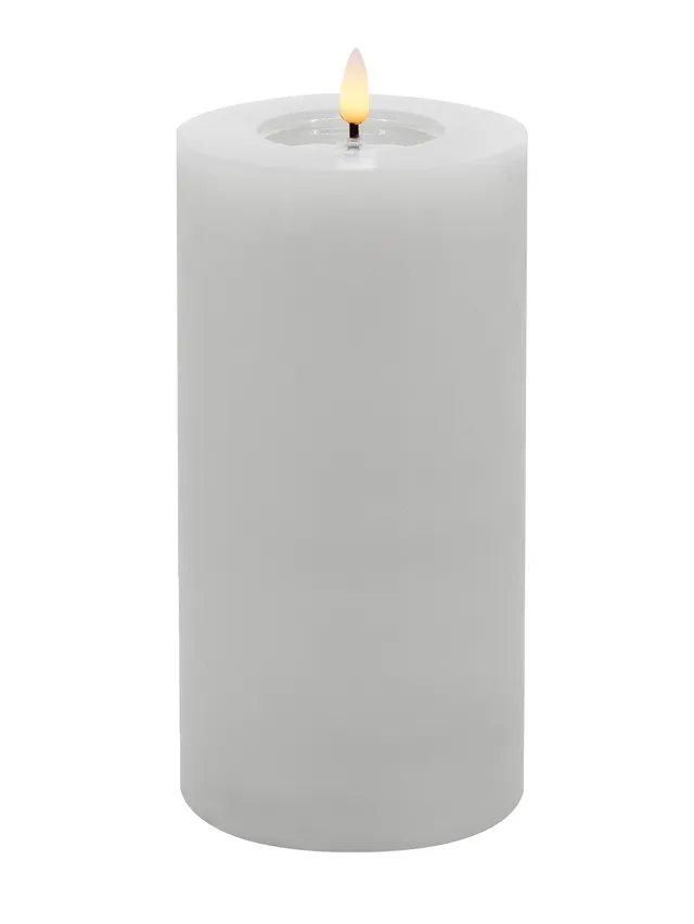 candela-smooth-led-stumpenkerze-echtwachs-wei-10x20-cm image 1