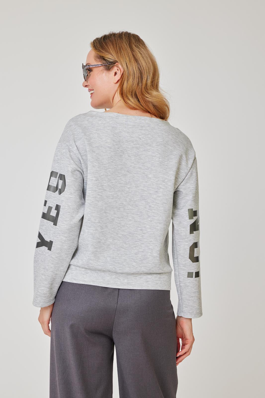 ein-st-ck-vom-gl-ck-yes-sweatshirt-rmelprint-grau-sweater image 4