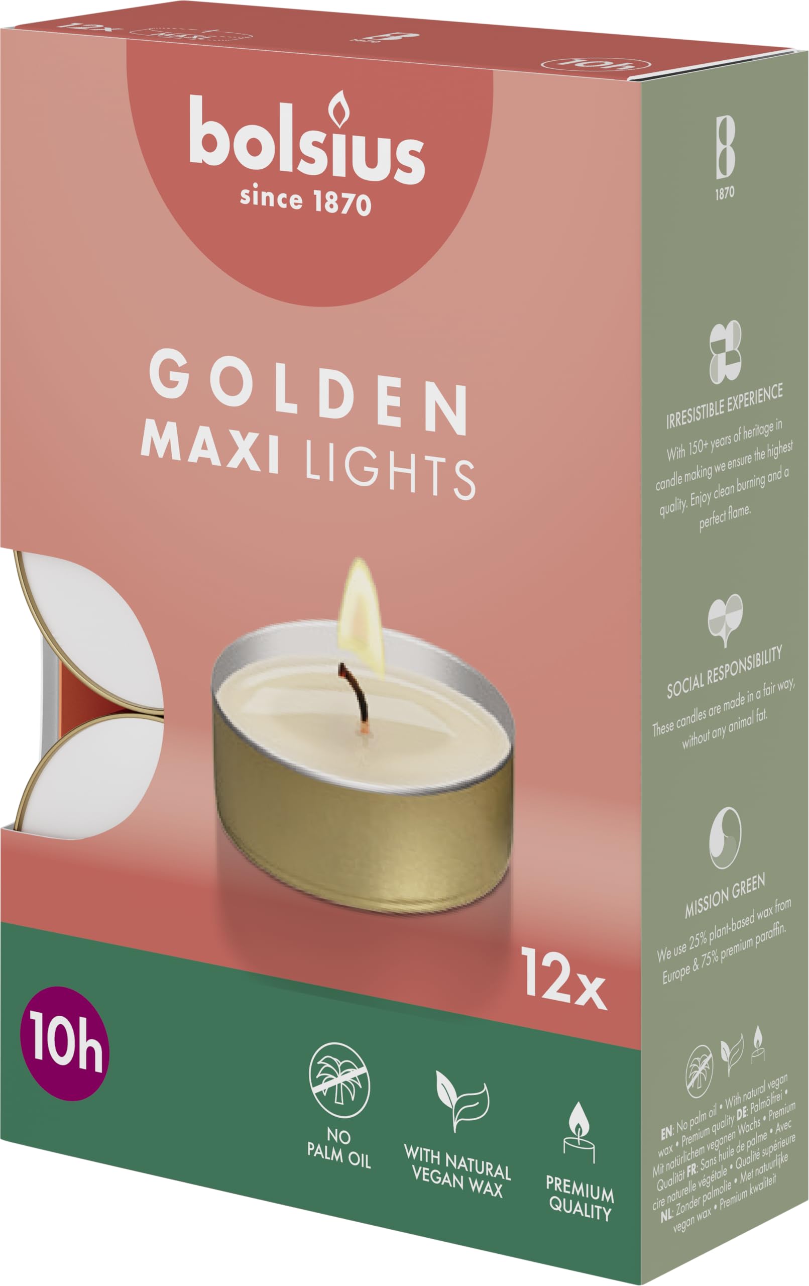bolsius-teelichte-maxi-10-stunden-teelichter-gold-12-stk-unparf-miert image 1