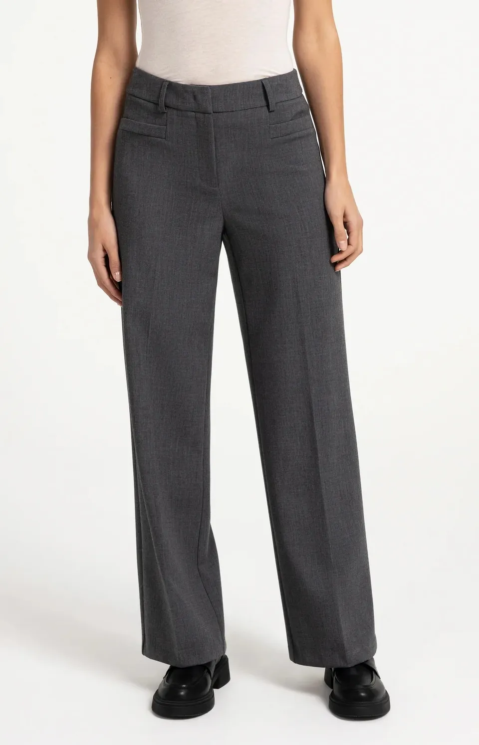 ein-st-ck-vom-gl-ck-yaya-stoffhose-grau-melange-gr-38 image 1