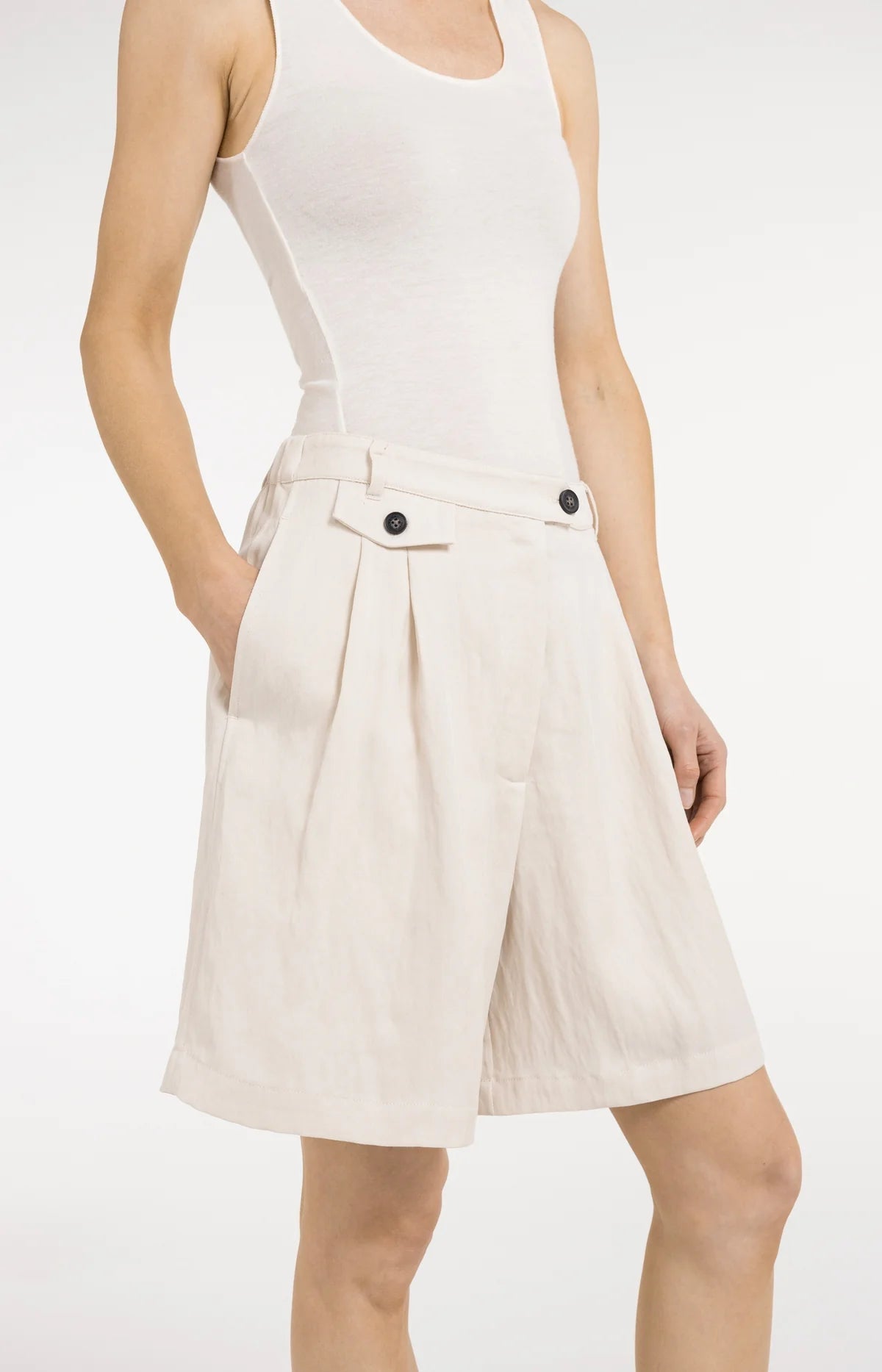 yaya-bermudashorts-bundfalten-shorts-creme-36 image 1