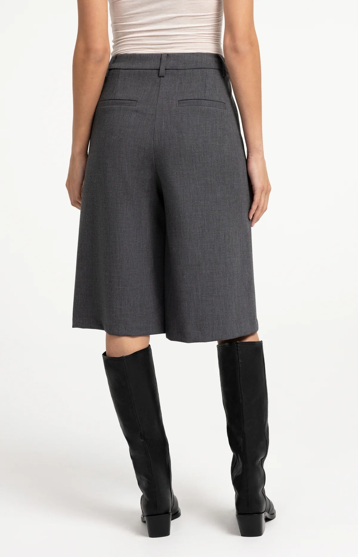 yaya-bermuda-shorts-weites-bein-stoffhose-grau-melange-gr-34-40 image 3