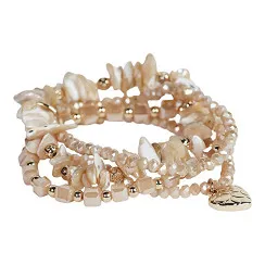 the-moshi-alva-perlenarmband-set-4tlg-beige-gold-elastisch image 1
