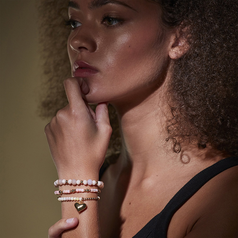 the-moshi-ruby-perlenarmband-rosa-gold-elastisch image 2