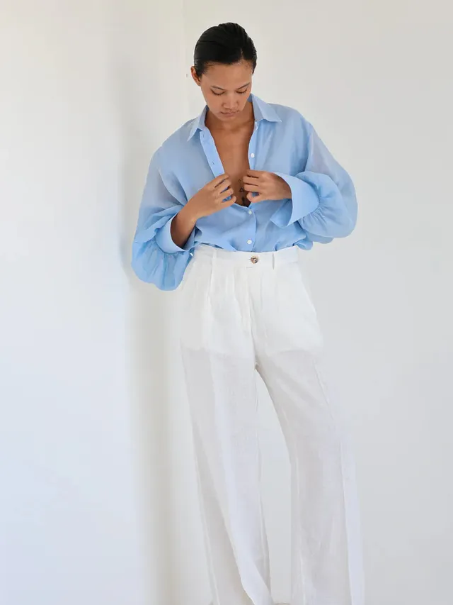 luciee-linen-pleat-pant-leinenhose-wei-weites-bein-gr-s image 1