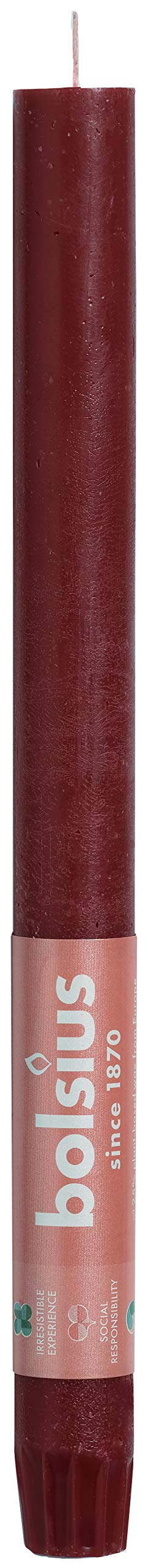 bolsius-rustik-stabkerzen-bordeauxrot-16-st-ck-27cm-13h-unparf-miert image 2