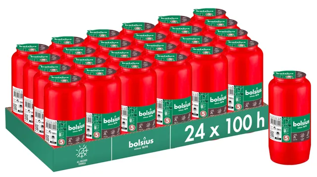 bolsius-grablichte-rot-24-st-ck-4-tage-brenndauer image 1
