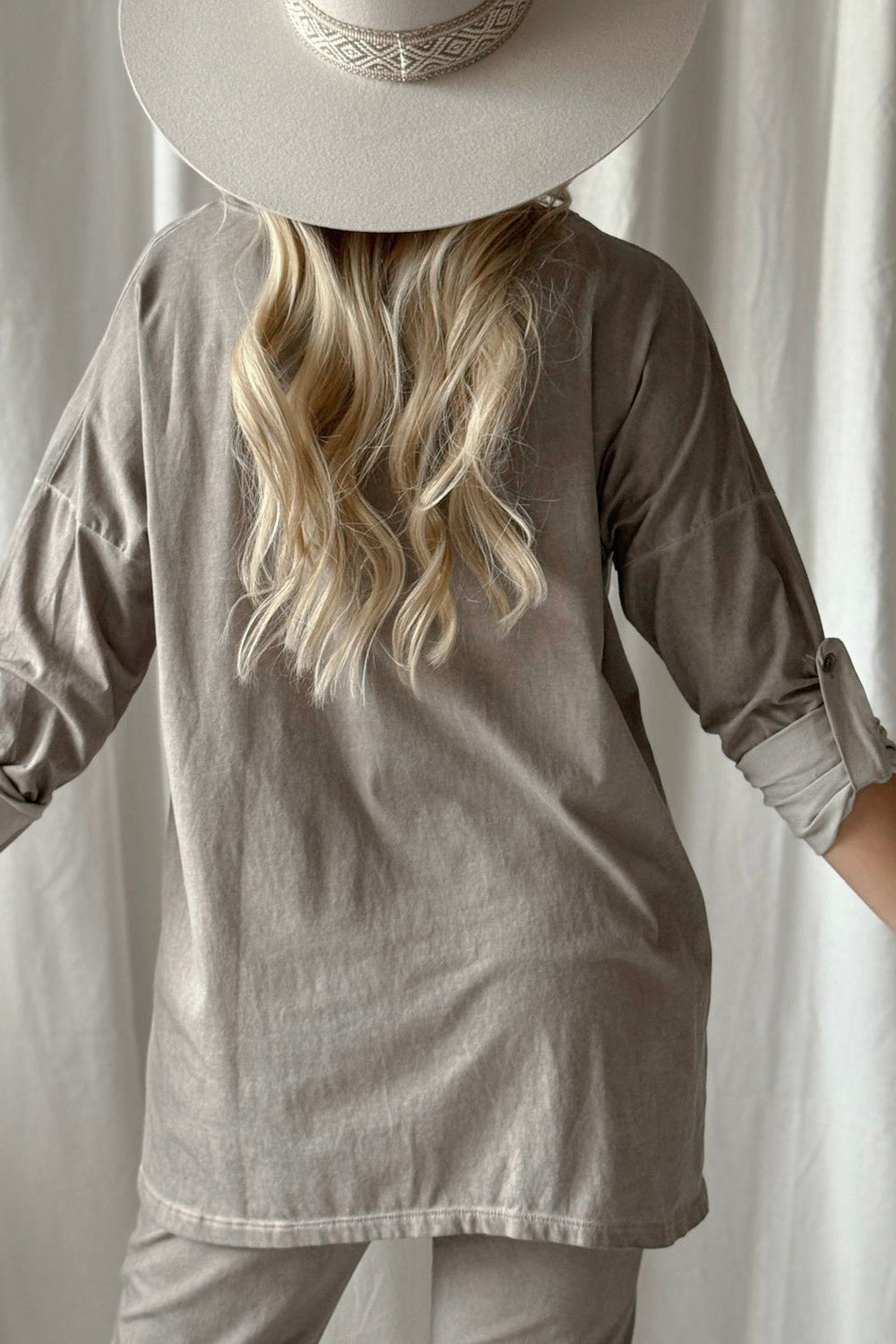 bypias-bohemian-longshirt-taupe-print-vintage-wash image 3