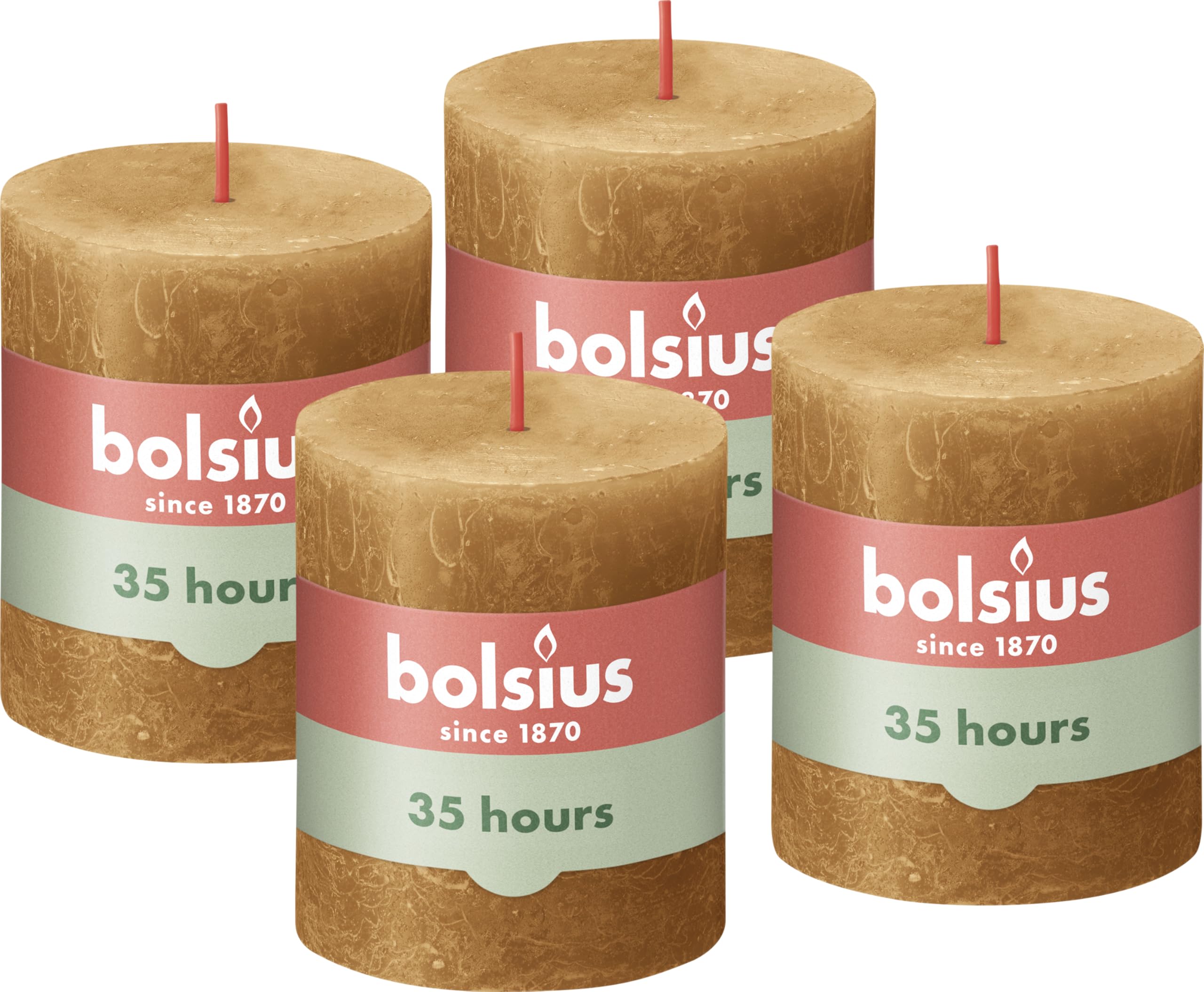 bolsius-rustik-stumpenkerze-ockergelb-8x7-cm-35h image 1