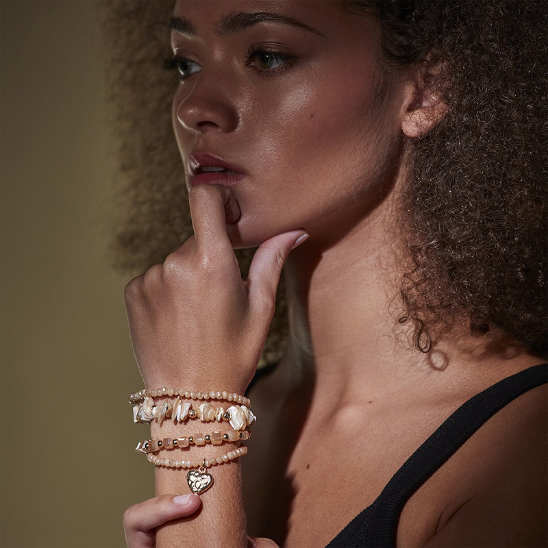 the-moshi-alva-perlenarmband-set-4tlg-beige-gold-elastisch image 2