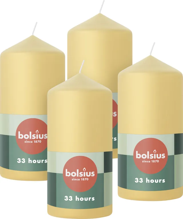 bolsius-essentials-stumpenkerzen-beige-12x6-cm-4-st-ck image 1