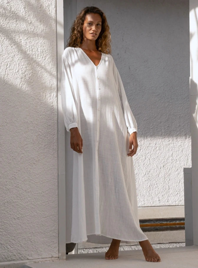 luciee-blanche-maxikleid-musselin-baumwolle-ecru-wei image 5