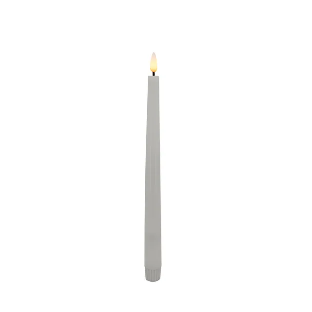 candela-lights-led-stabkerzen-echtwachs-wei-2er-set-26-5-cm image 1