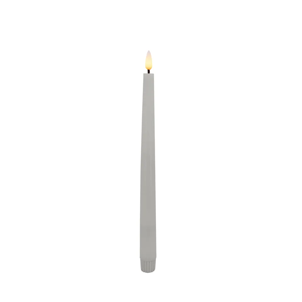 candela-lights-led-stabkerzen-echtwachs-wei-2er-set-26-5-cm image 1