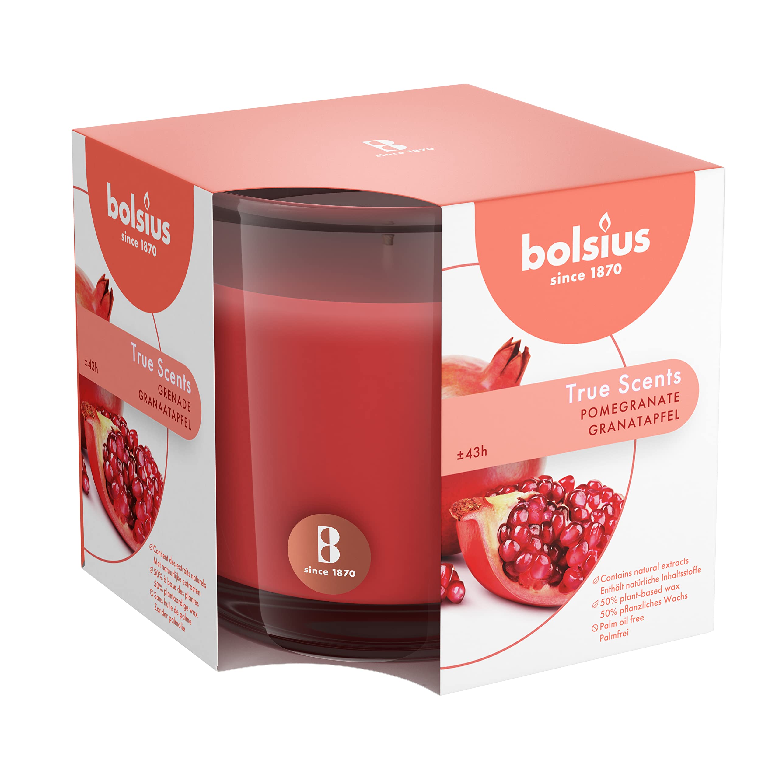 bolsius-true-scents-duftkerze-granatapfel-gro-im-glas-43h image 1