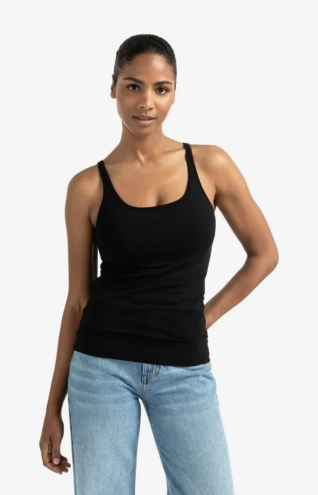 yaya-basic-baumwoll-tr-gertop-top-schwarz-baumwollstretch image 1
