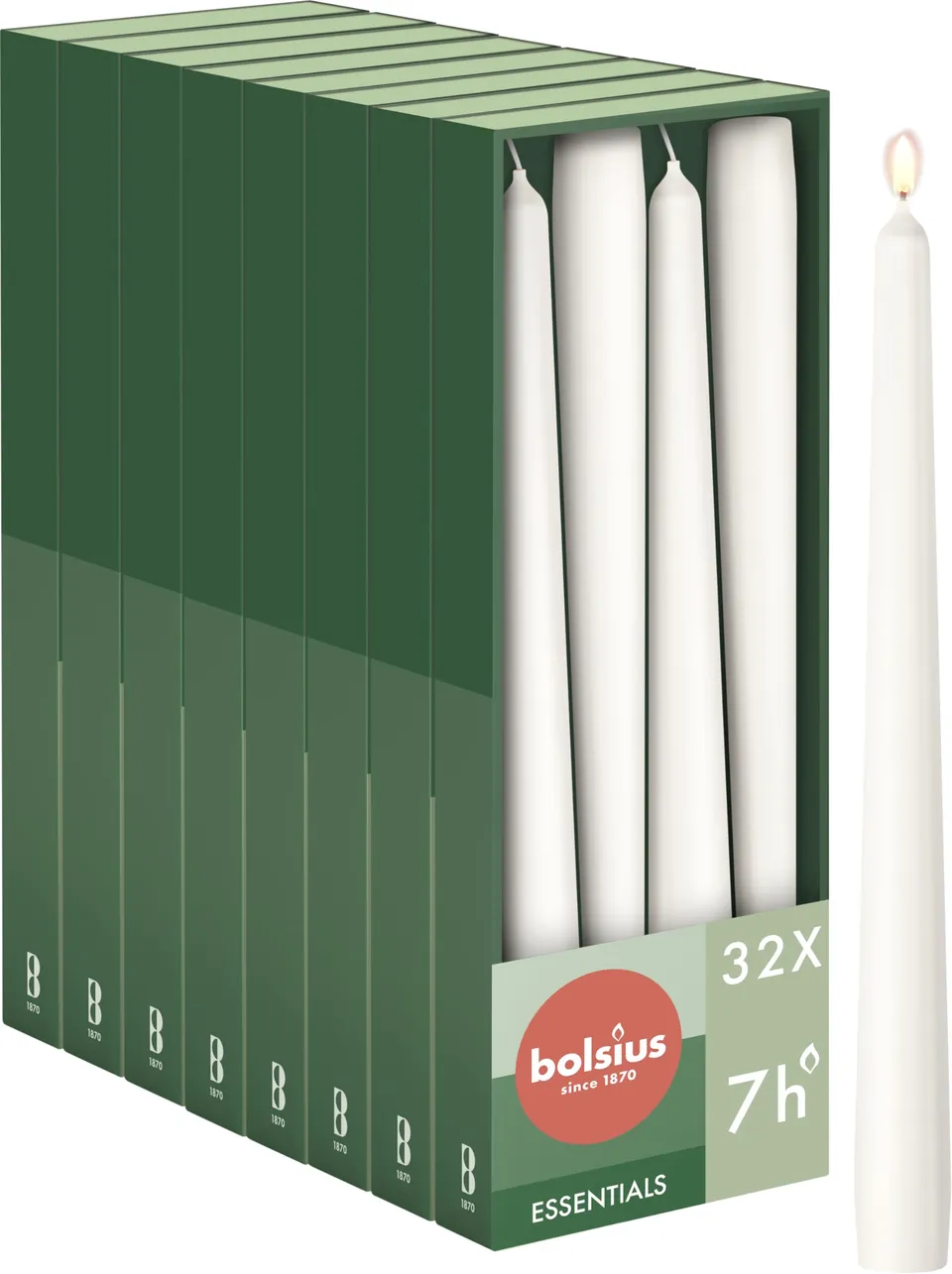 bolsius-essentials-spitzkerzen-wei-32-st-ck-24-5-cm-7h image 1