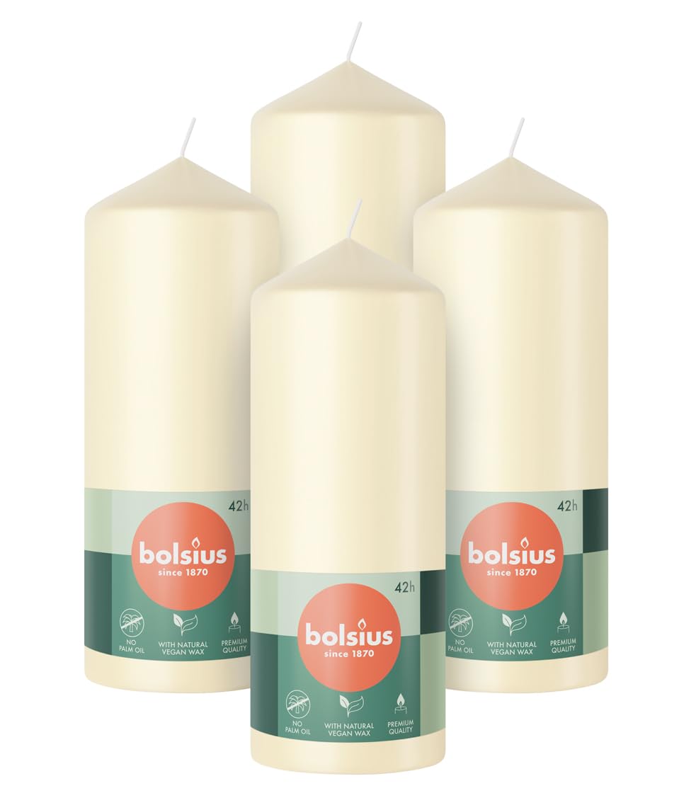 bolsius-essentials-stumpenkerzen-elfenbein-15x6-cm-4-st-ck image 1