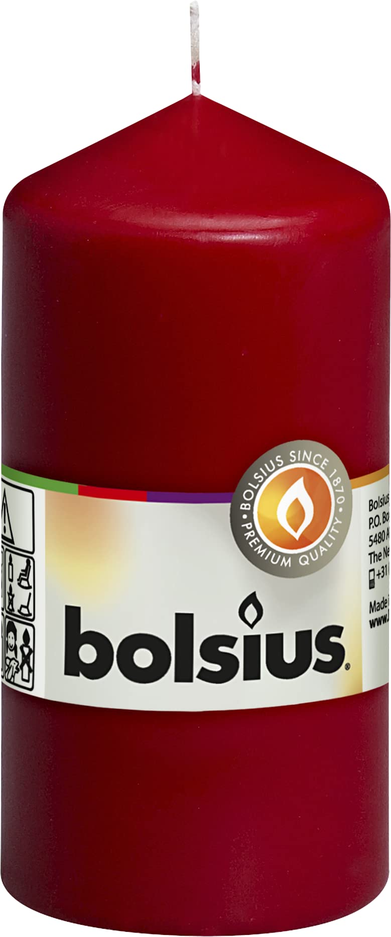 bolsius-essentials-stumpenkerze-weinrot-10er-12x6cm image 4