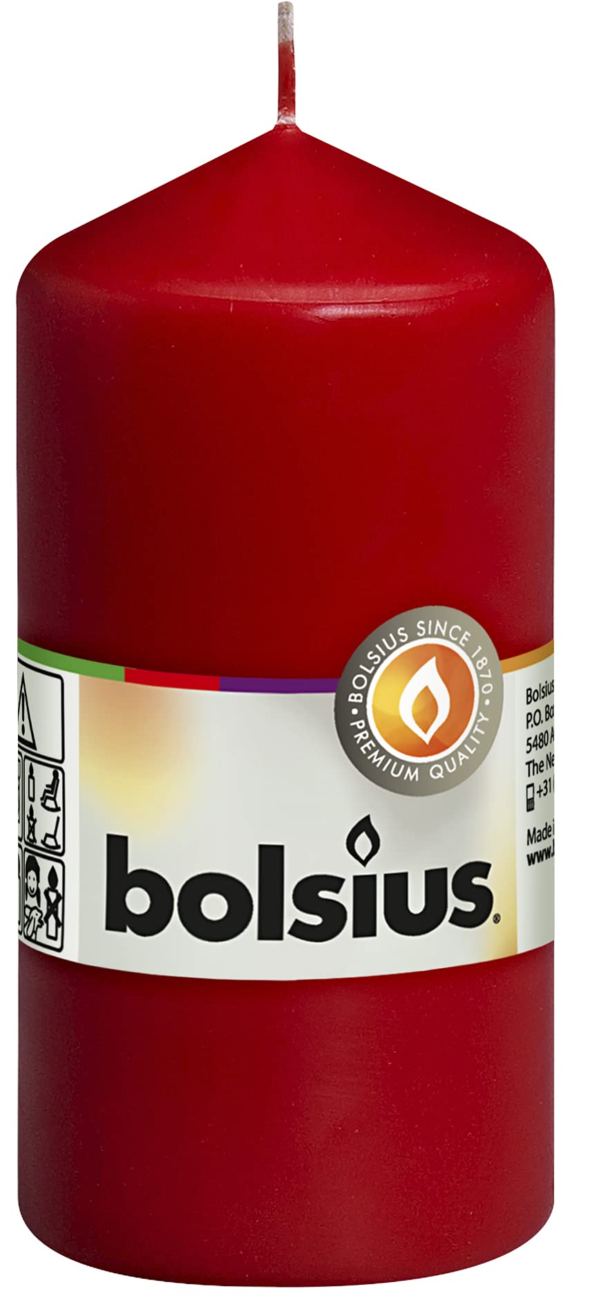 bolsius-essentials-stumpenkerzen-rot-10-st-ck-12x6-cm image 4