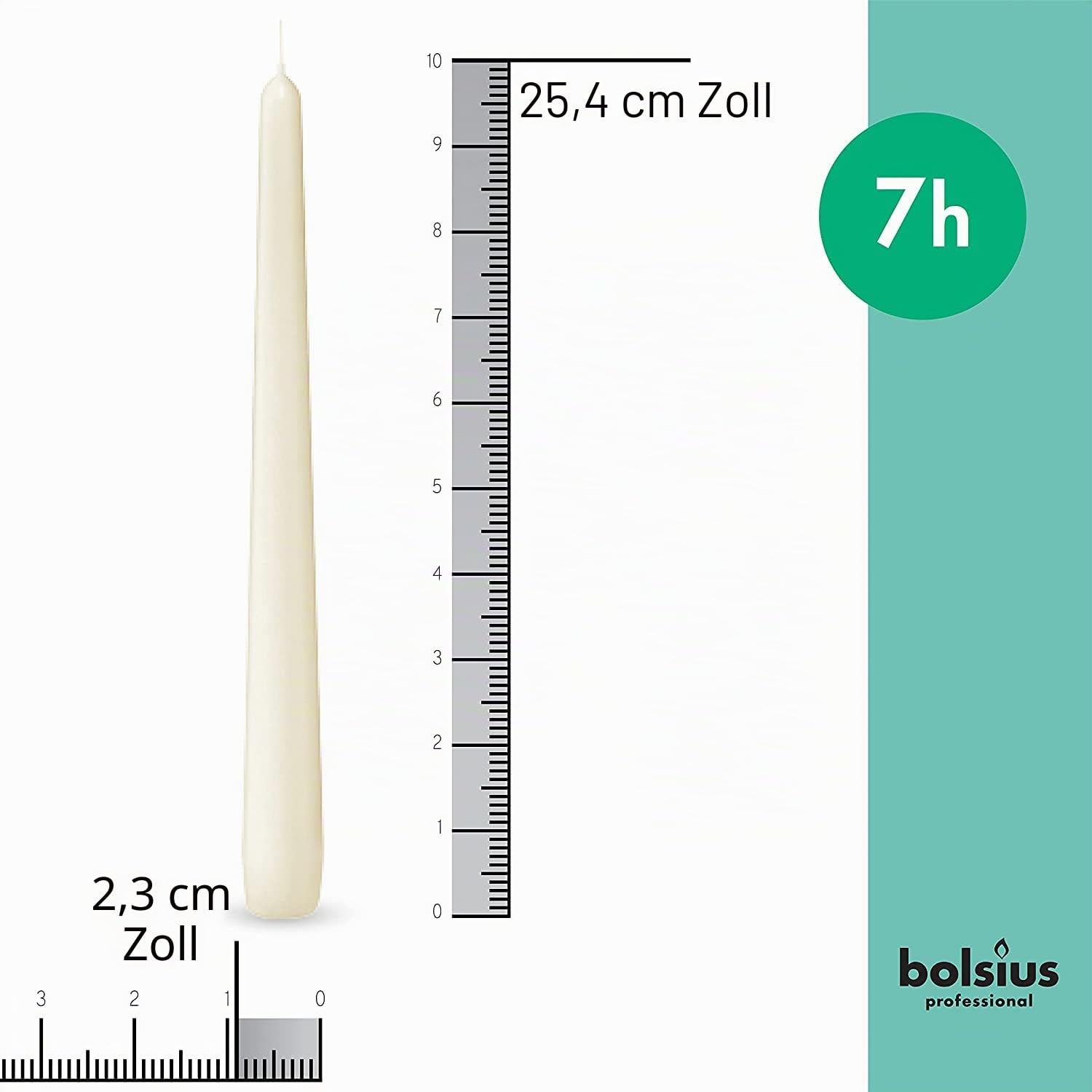 bolsius-essentials-spitzkerze-elfenbein-24-5-cm-100-st-ck image 2