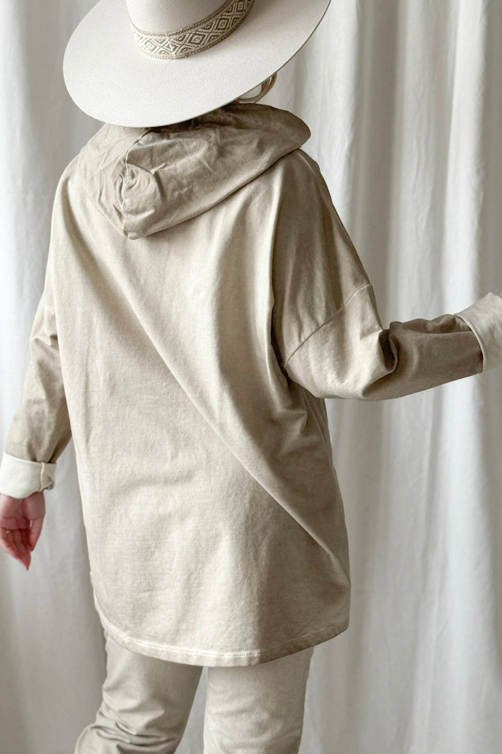 bypias-peace-love-hoodie-oversize-beige-baumwolle image 3