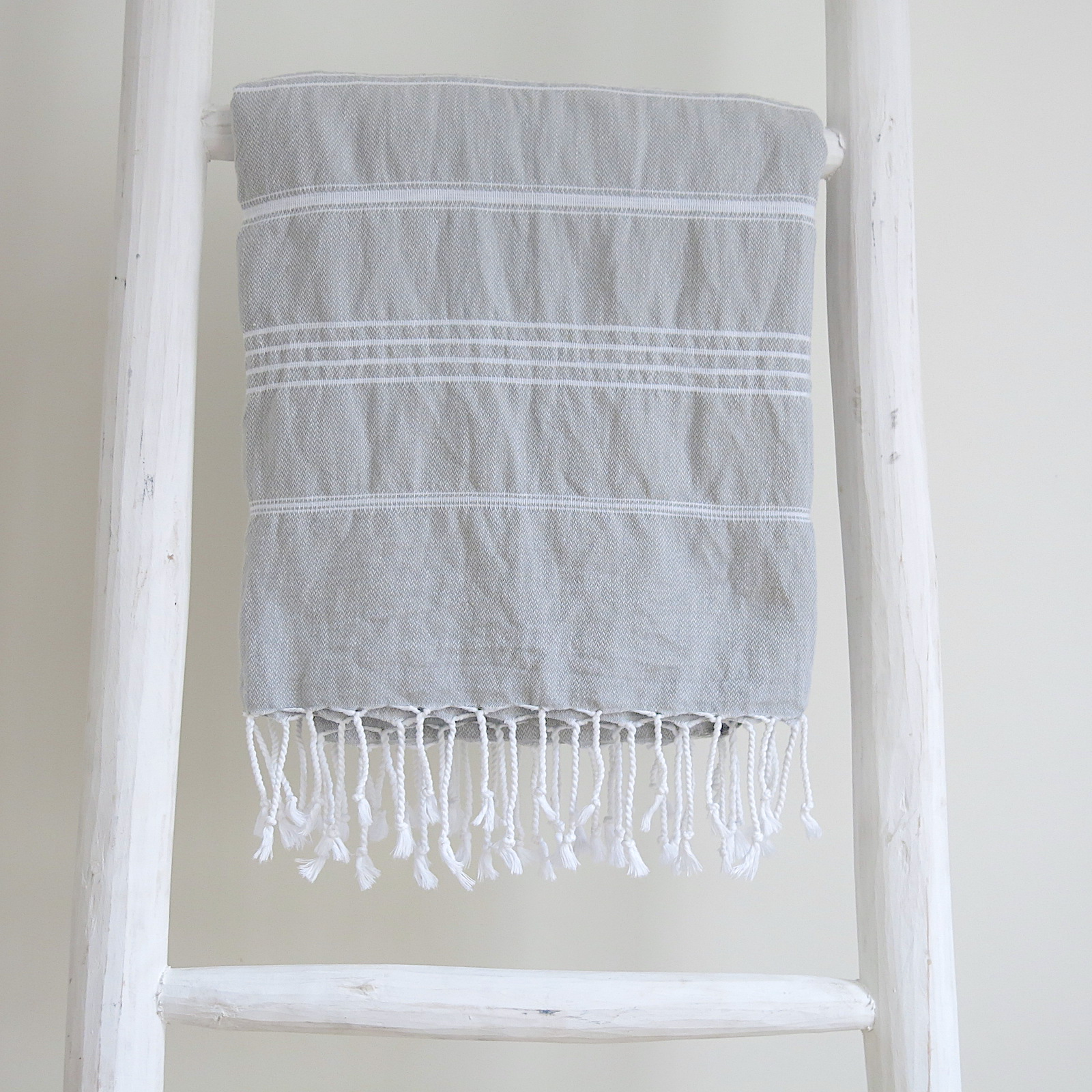hamamtuch-baumwolle-100x180-strandtuch-streifen-beige image 1