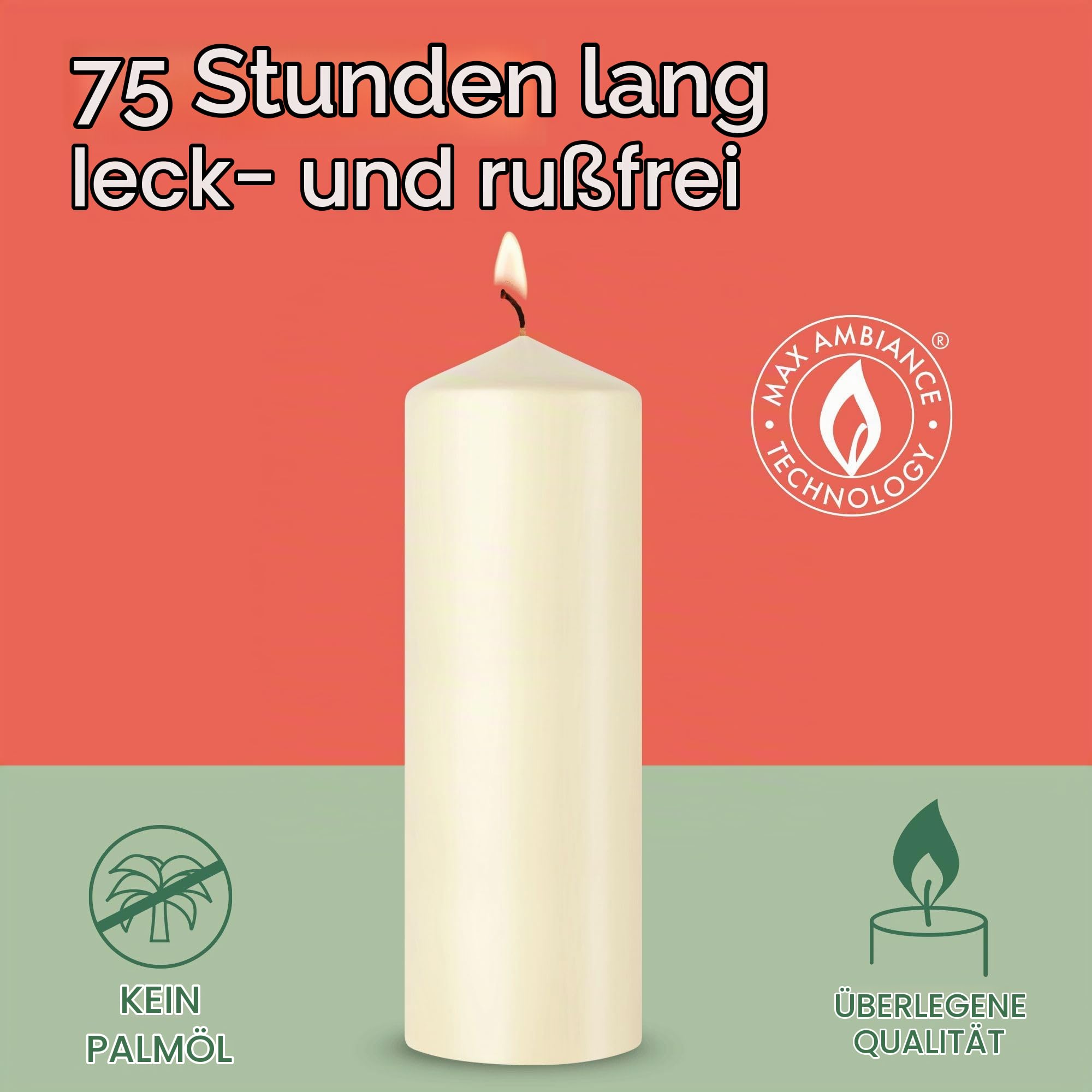 bolsius-essentials-stumpenkerze-beige-20x7-cm-4er-pack image 2