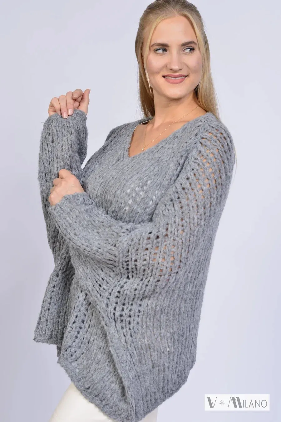 ein-st-ck-vom-gl-ck-lora-grobstrickpullover-grau-mit-wolle image 1