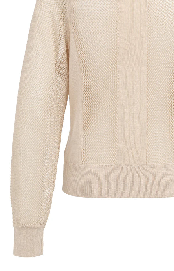 ein-st-ck-vom-gl-ck-yaya-strickpullover-netzoptik-beige image 8