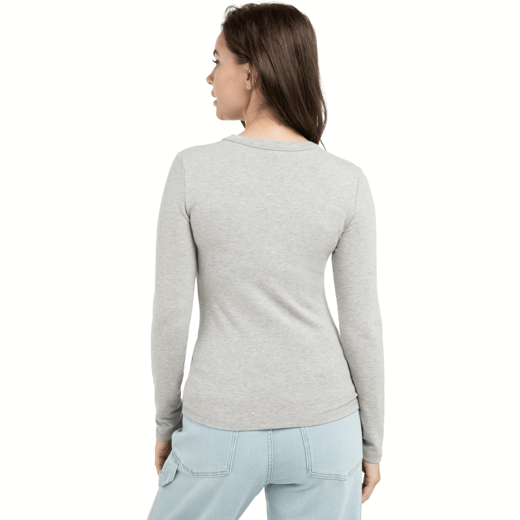 yaya-langarmshirt-grau-meliert-rundhals-basic-xs-xl image 2