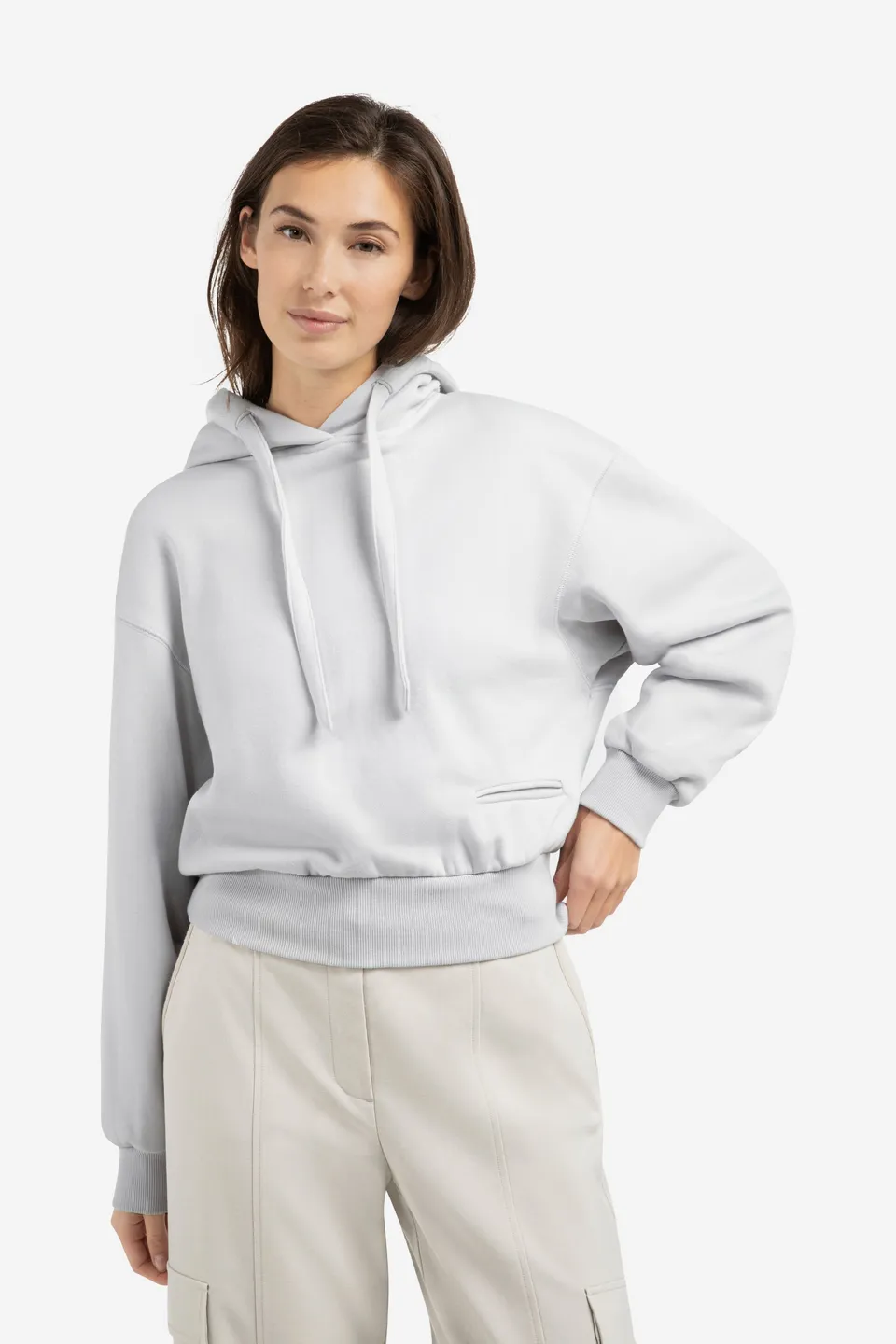 yaya-hoodie-mit-kordeln-sweatshirt-grau-vapor-grau image 1