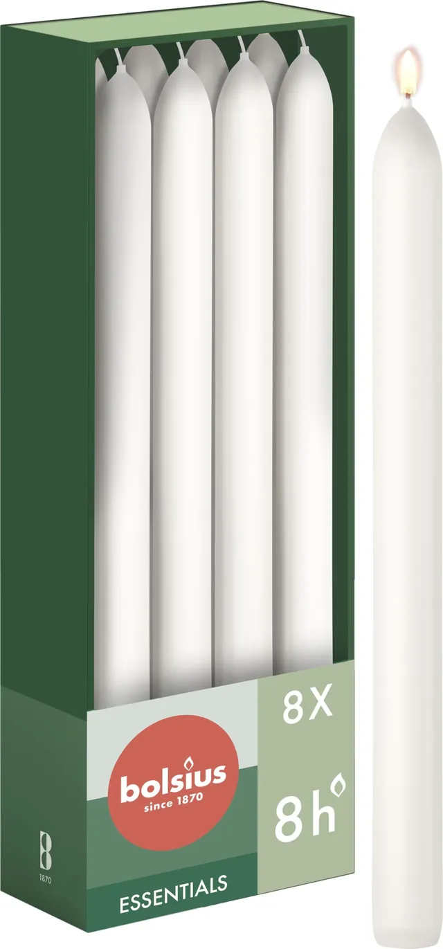 bolsius-essentials-stabkerzen-wei-23cm-8-st-ck-8h-unparf-miert image 1
